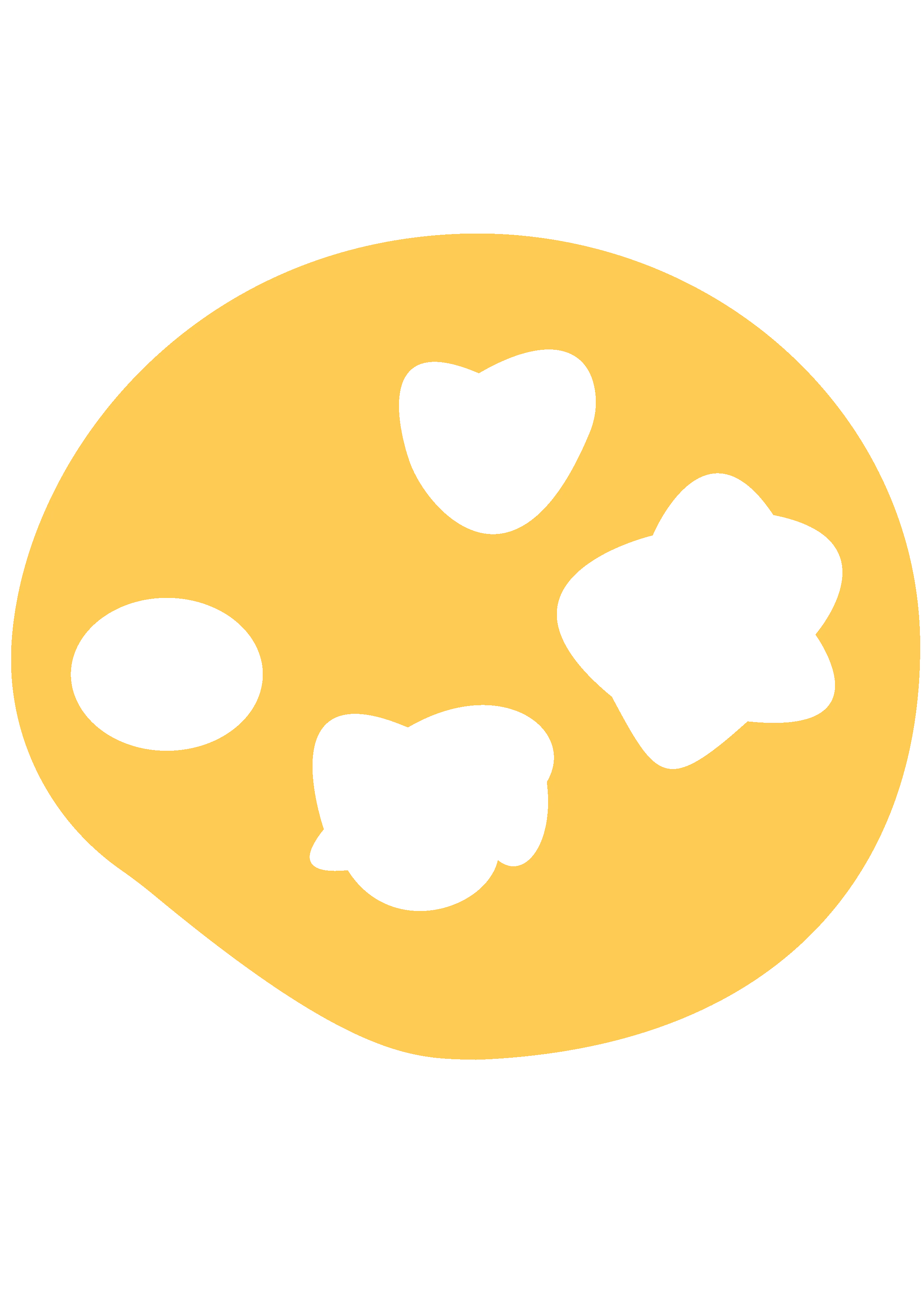 Un pictogramme d'une palette de peintre jaune dorée