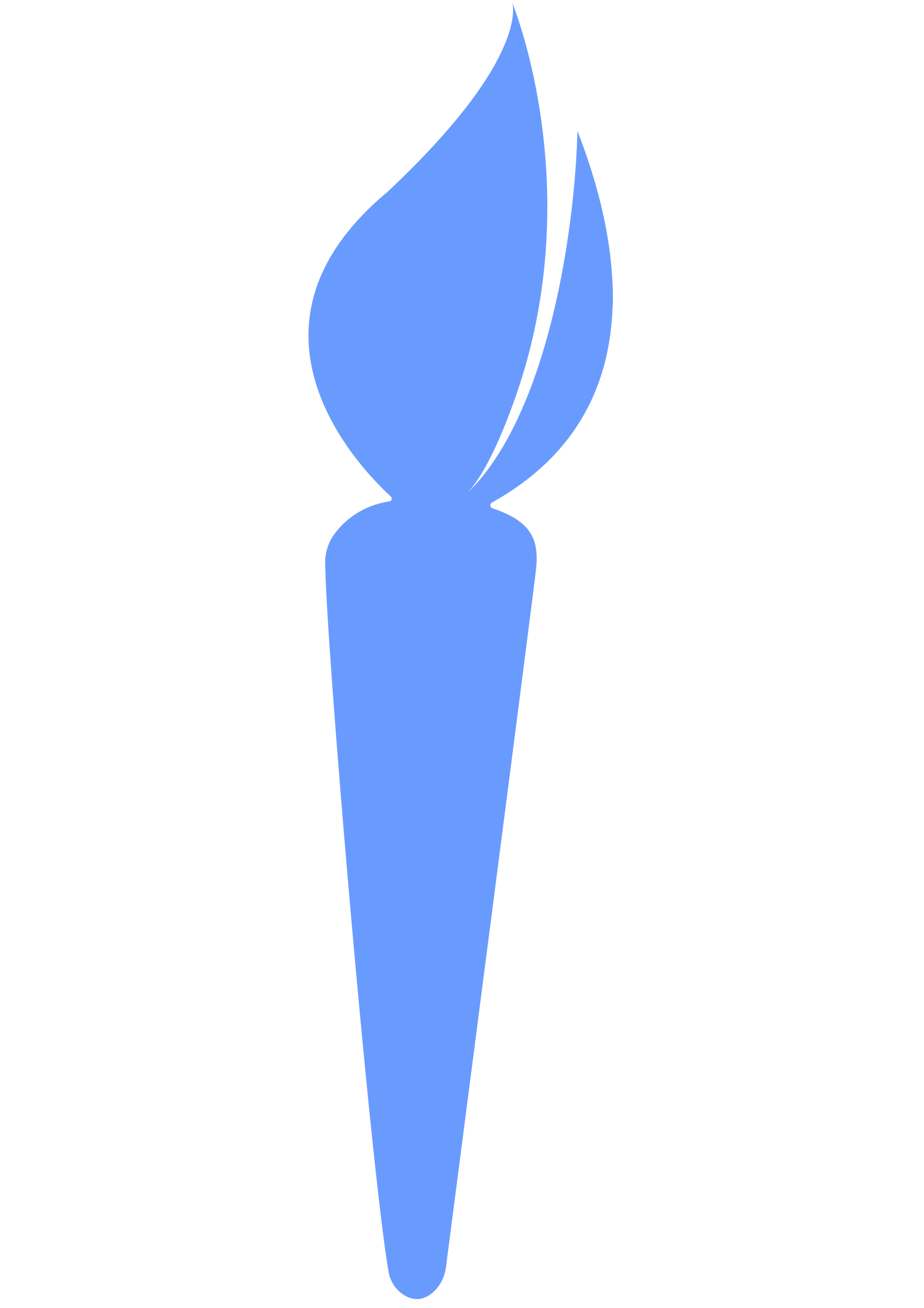 Un stylo à plumes bleu stylisé